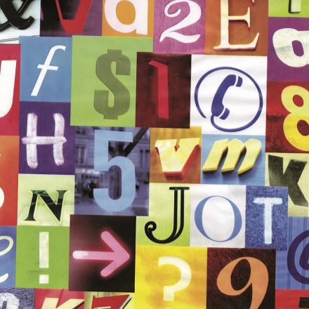 Színes betű mintás öntapadós tapéta a Dekoráció Webáruházban