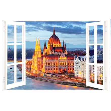 Budapest Orszaghaz, ablakos falmatrica - Dekoráció Webáruház