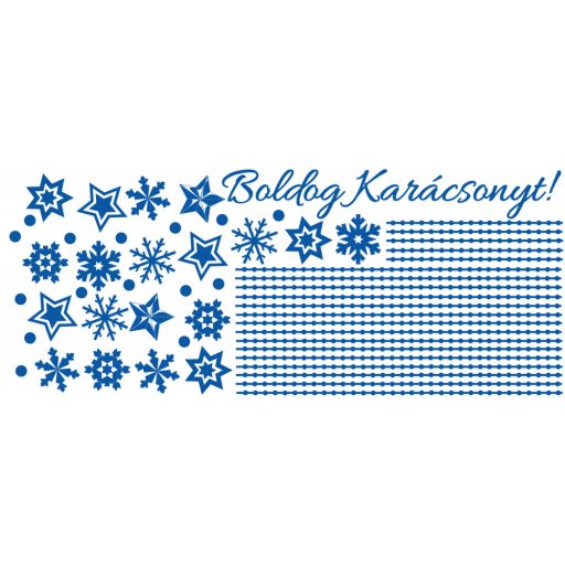 Függő hópelyhek2, karácsonyi ablakmatrica