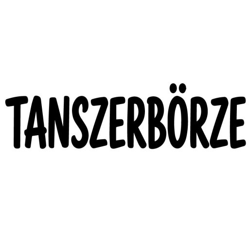 Tanszerbörze, szezonális szöveges kirakatmatrica 