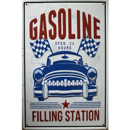 Gasoline, retró fémtábla