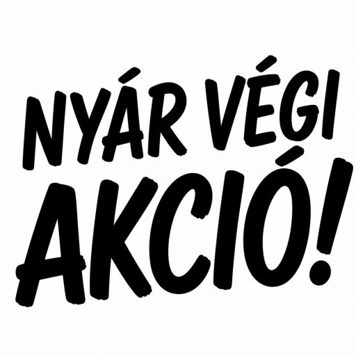 Nyár végi akció, szezonális szöveges kirakatmatrica 
