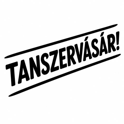 Tanszervásár, szezonális szöveges kirakatmatrica 