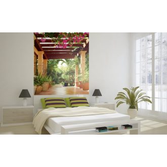 Virágos terasz, poszter tapéta 150*250 cm