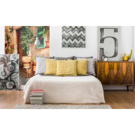 Virágos házfal, poszter tapéta 150*250 cm