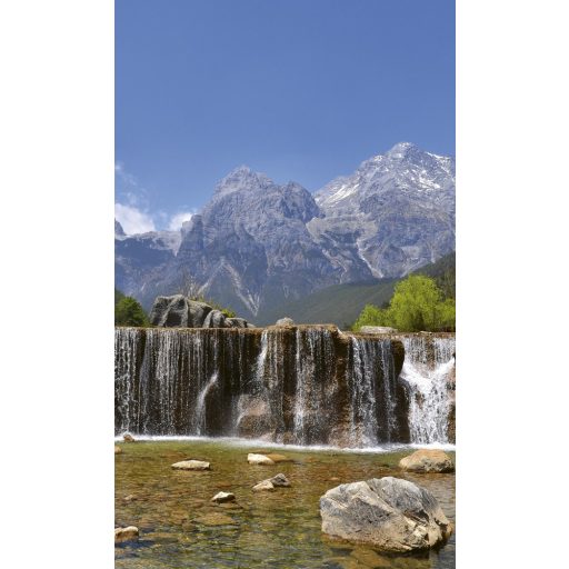 Vízesés a hegyek előtt, poszter tapéta 150*250 cm