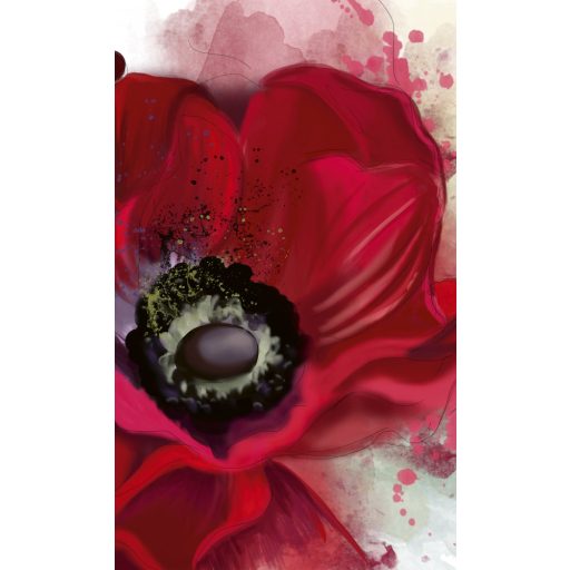 Piros pipacs belülről, poszter tapéta 150*250 cm