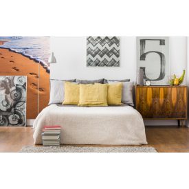 Lábnyomok a homokban, poszter tapéta 150*250 cm