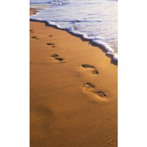 Lábnyomok a homokban, poszter tapéta 150*250 cm