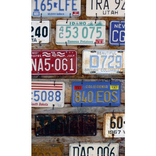 Rendszám táblák, poszter tapéta 150*250 cm