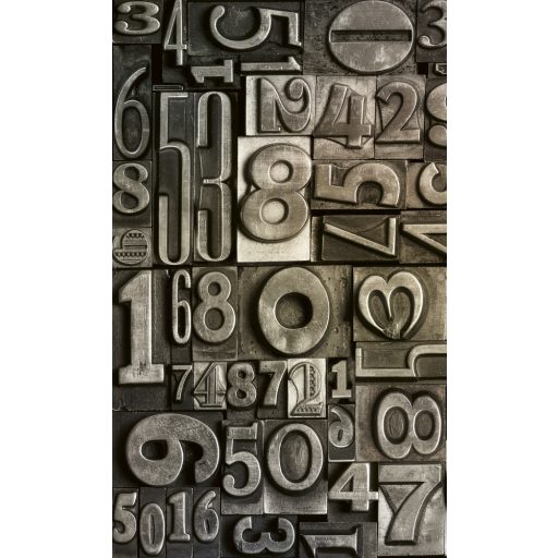 Fém számok, poszter tapéta 150*250 cm