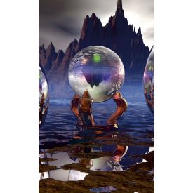 Üveggömbök, poszter tapéta 150*250 cm