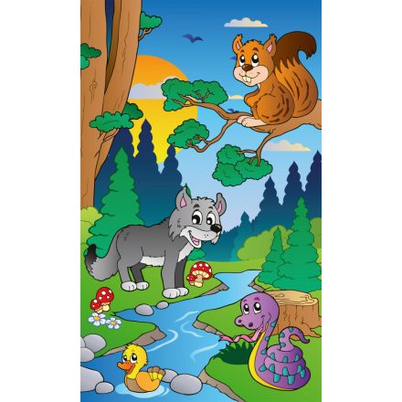 Az erdő állatai, poszter tapéta 150*250 cm