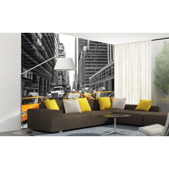 Sárga taxik, poszter tapéta 225*250 cm