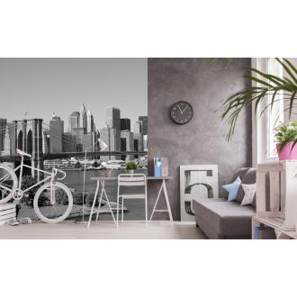 Fekete fehér New-York, poszter tapéta 225*250 cm