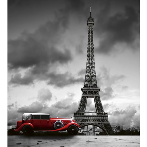 Eiffel-torony piros autóval, poszter tapéta 225*250 cm