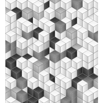 Fekete-fehér alakzatok, poszter tapéta 225*250 cm