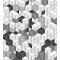 Fekete-fehér alakzatok, poszter tapéta 225*250 cm
