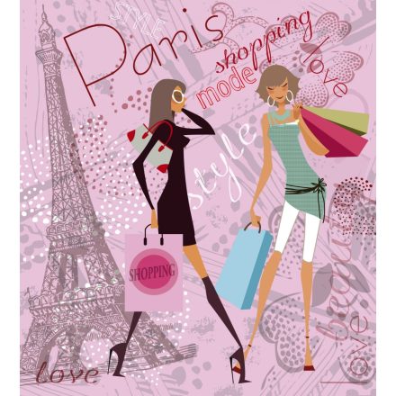 Párizs shopping, poszter tapéta 225*250 cm