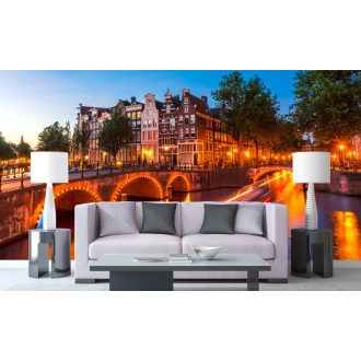 Kivilágított híd, poszter tapéta 375*250 cm
