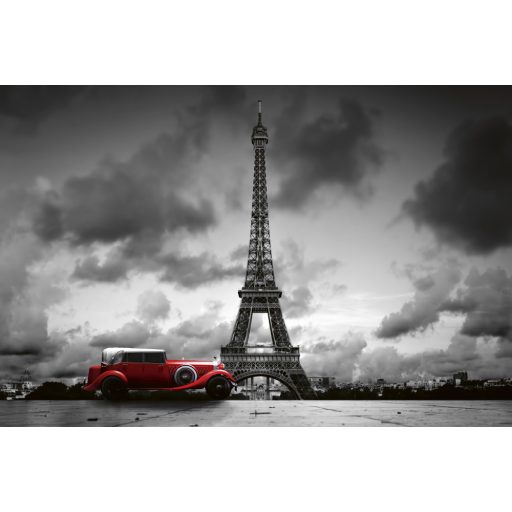 Eiffel-torony piros autóval, poszter tapéta 375*250 cm