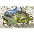 Áttört fal - tájkép, poszter tapéta 375*250 cm