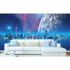 Városkép a hold előtt, poszter tapéta 375*250 cm