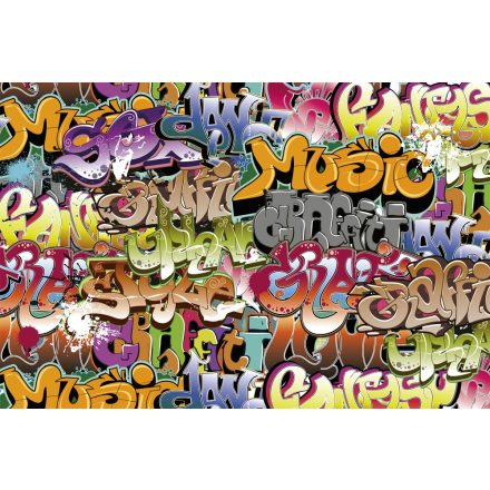 Graffiti feliratok, poszter tapéta 375*250 cm