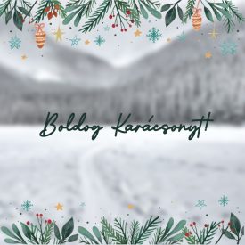 Téli vintage ablakdekor csíkok