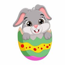 Húsvéti ablakmatrica - színes öntapadós